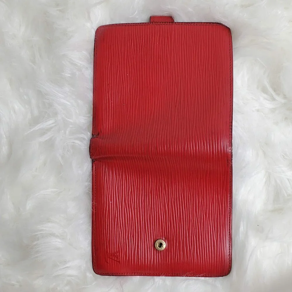 Louis Vuitton Vintage Red Epi Leather Compact Bifold Wallet